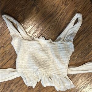 Free people white crop top